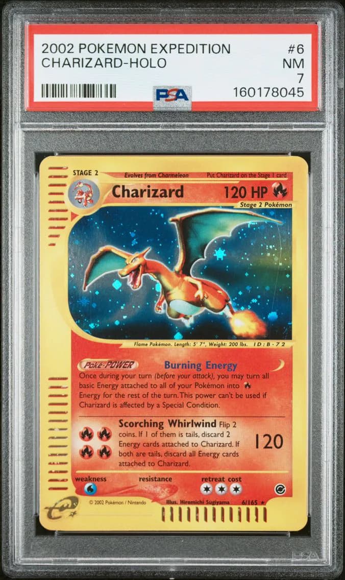 2002 #6 Charizard-Holo PSA 7 Expedition
