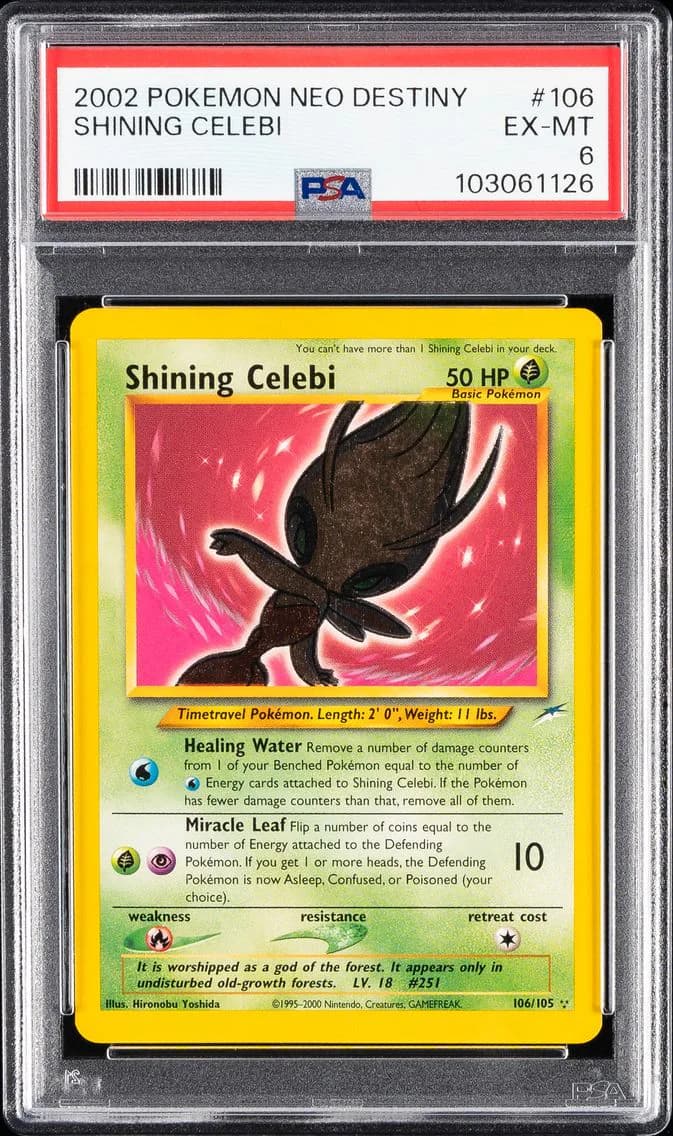2002 #106 Shining Celebi PSA 6 Neo Destiny Pokemon