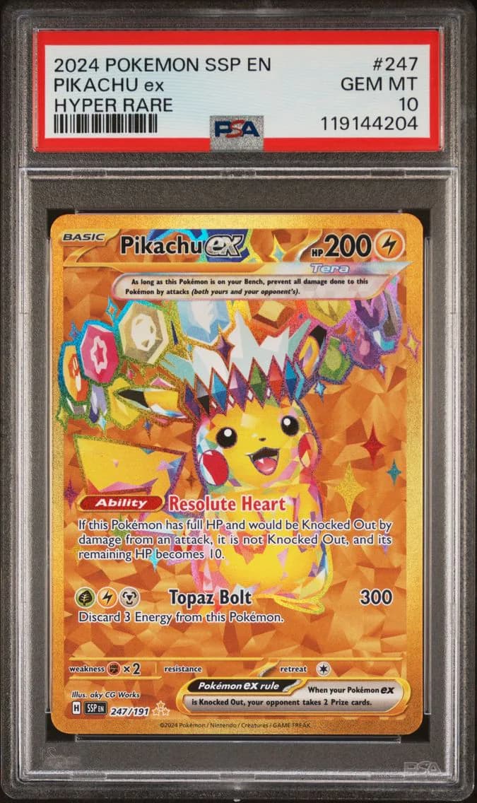 Pikachu ex slab