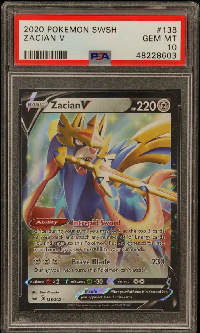 2020 #138 Zacian V PSA 10 Sword & Shield