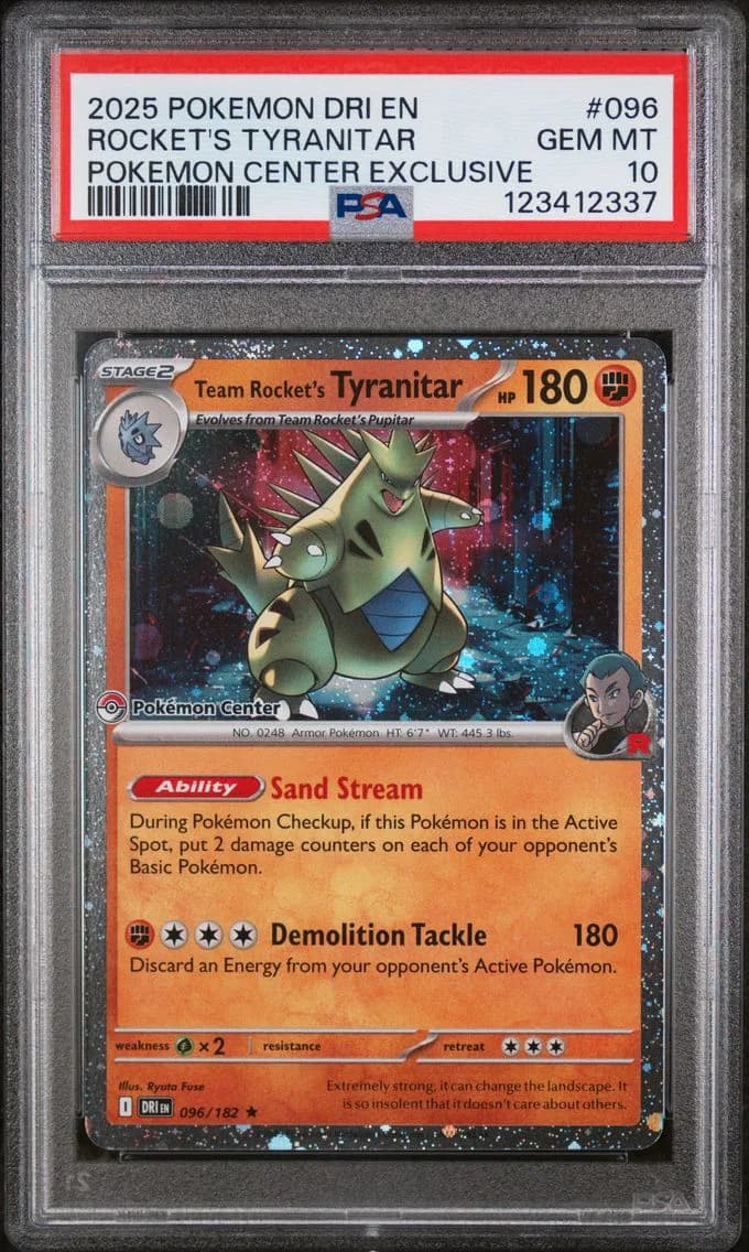 Team Rocket's Tyranitar slab