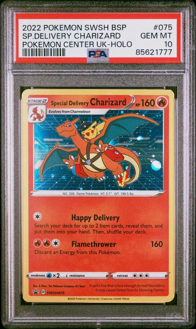 2022 #075 Special Delivery Charizard-Holo PSA 10 Swsh Black Star Promo Pokemon