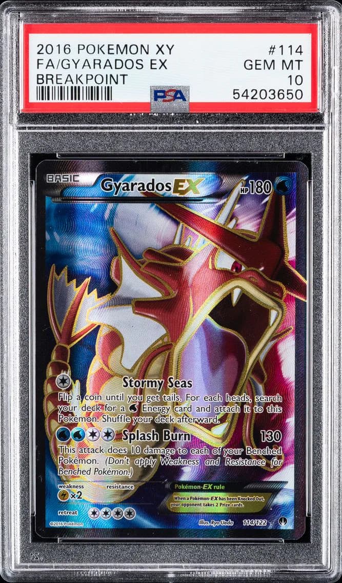 2016 #114 Full Art/Gyarados EX PSA 10 XY Breakpoint Pokemon