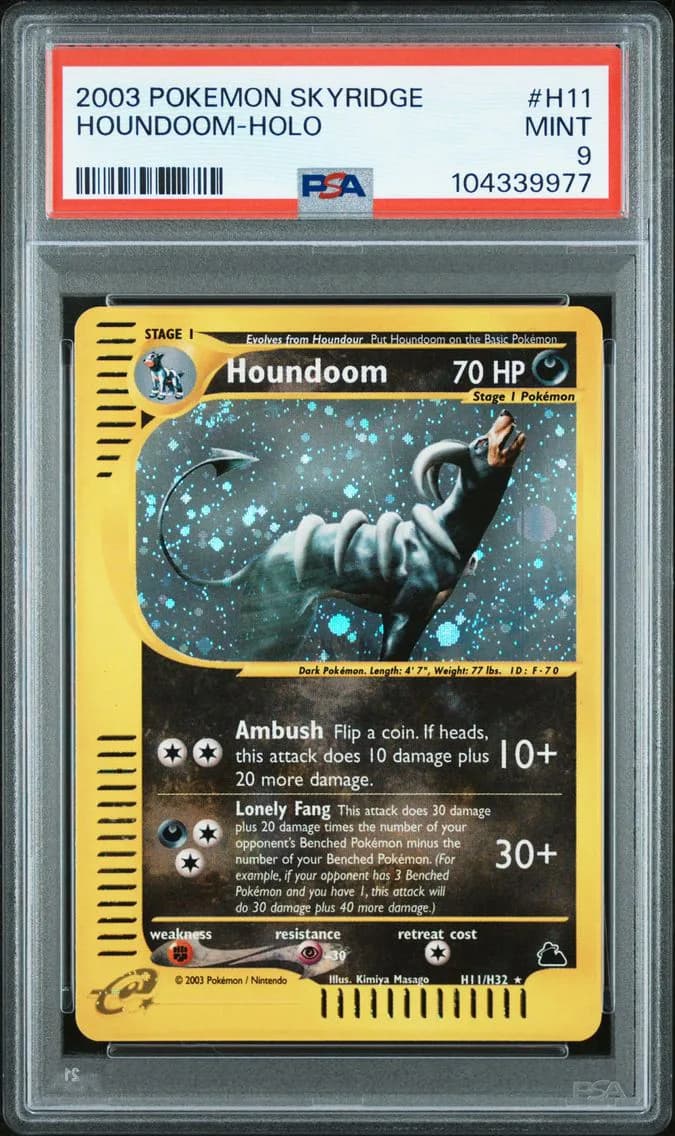 2003 #H11 Houndoom-Holo PSA 9 Skyridge