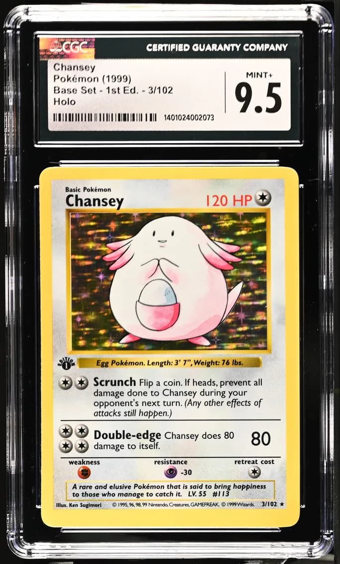 1999 #3 Chansey CGC 9.5 Base Set - 1st Edition - English