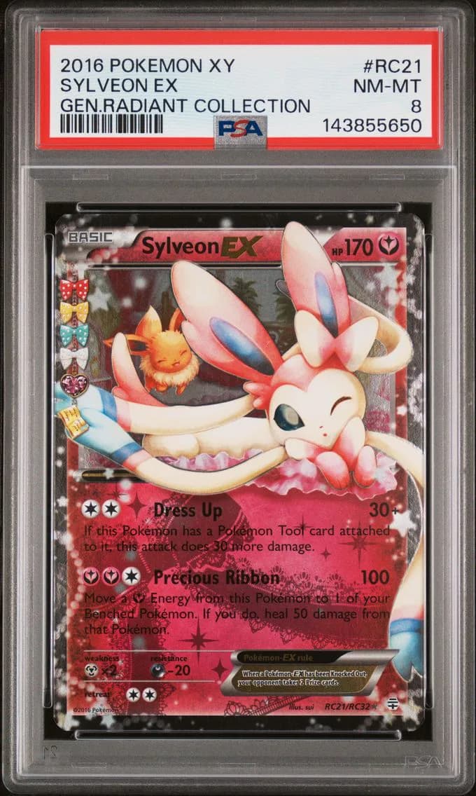 2016 #RC21 Sylveon EX PSA 8 XY Generations Radiant Collection Pokemon