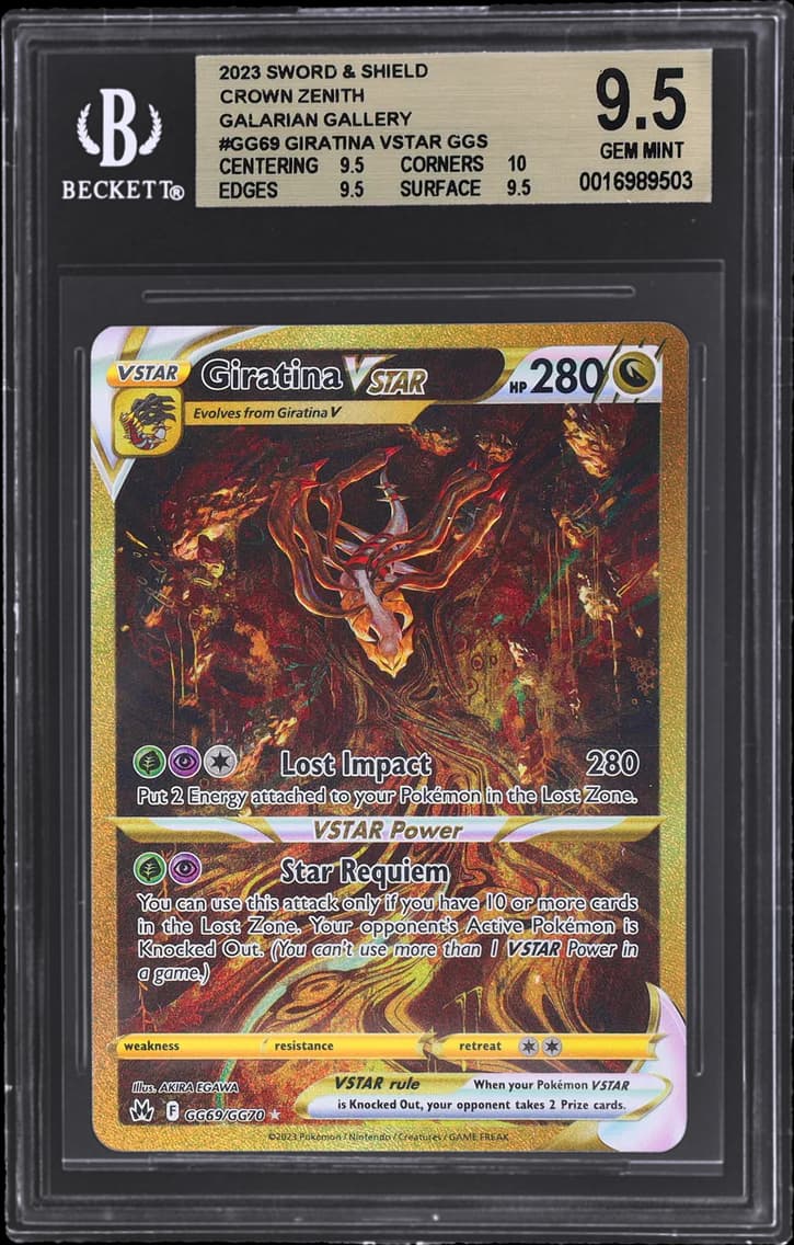 2023 #GG69 Full Art/Giratina Vstar BGS  Sword and Shield Crown Zenith Pokemon