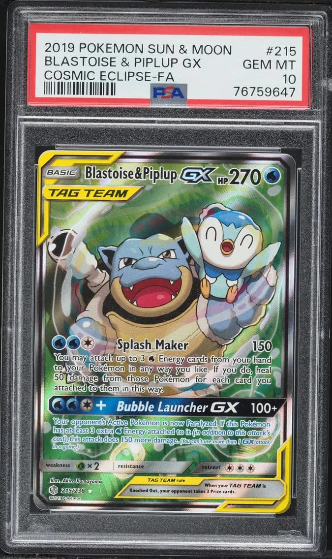 Blastoise & Piplup-GX slab
