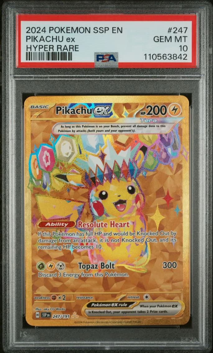 Pikachu ex slab