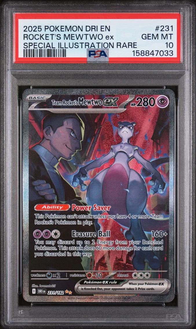 Team Rocket's Mewtwo ex slab