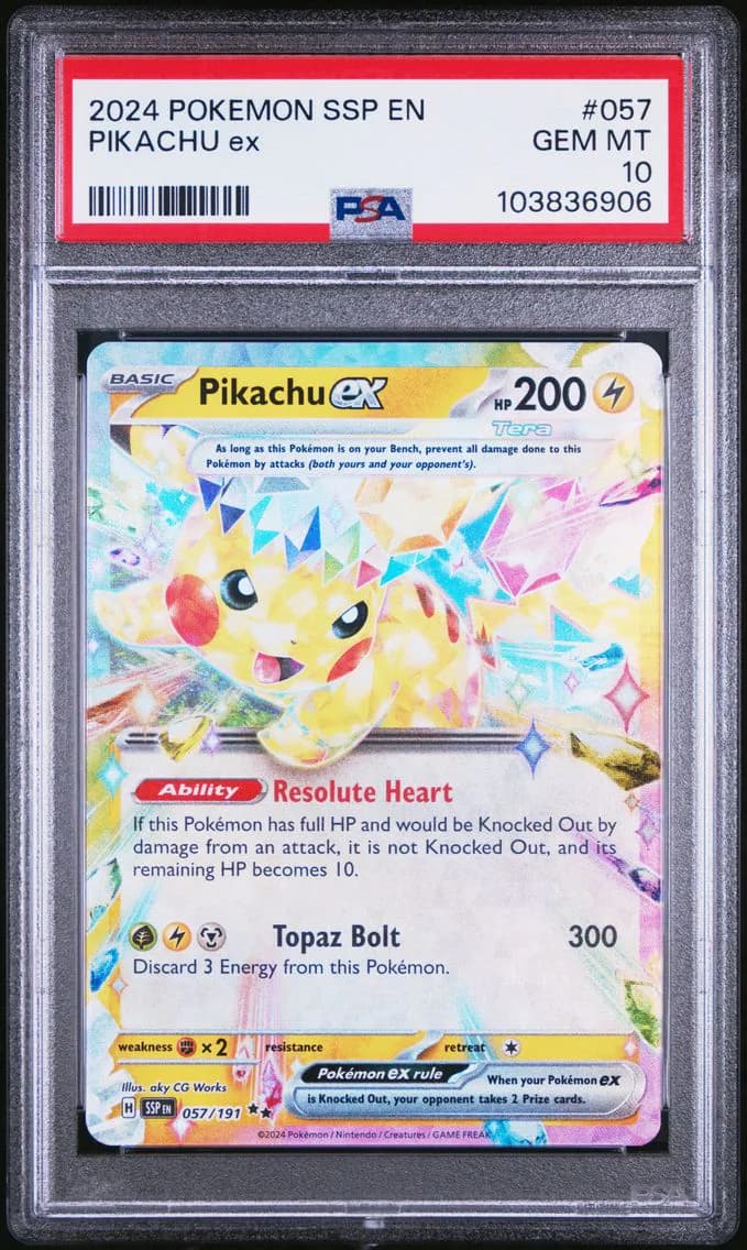 Pikachu ex slab