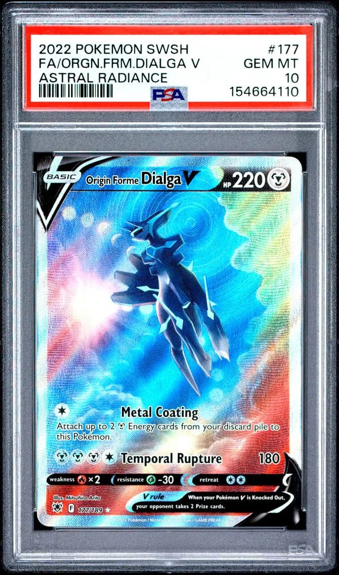 2022 #177 Full Art/Origin Forme Dialga V PSA 10 Sword & Shield Astral Radiance