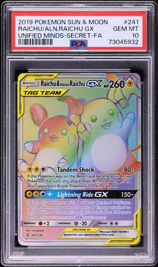 Raichu & Alolan Raichu-GX slab