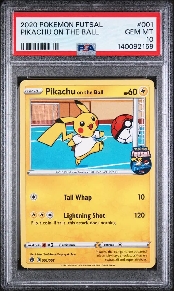 2020 #001 Pikachu on the Ball PSA 10 Futsal