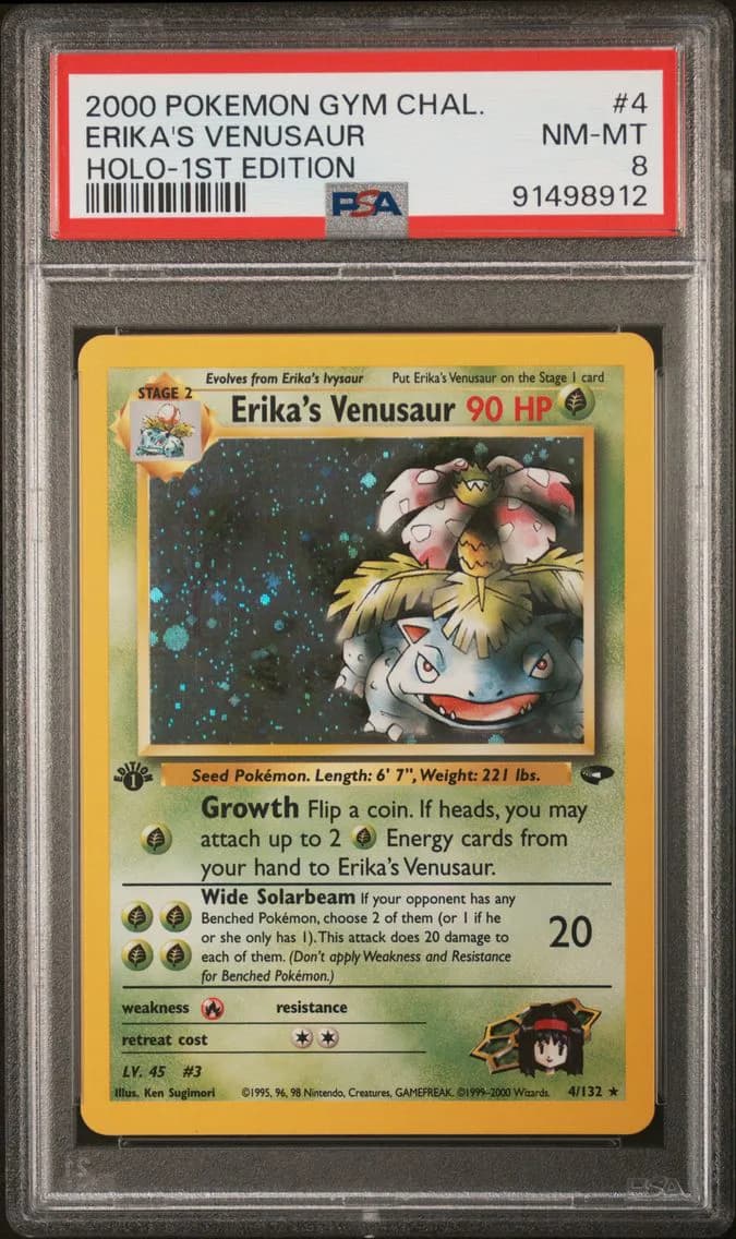 2000 #4 Erika's Venusaur PSA 8 Gym Challenge