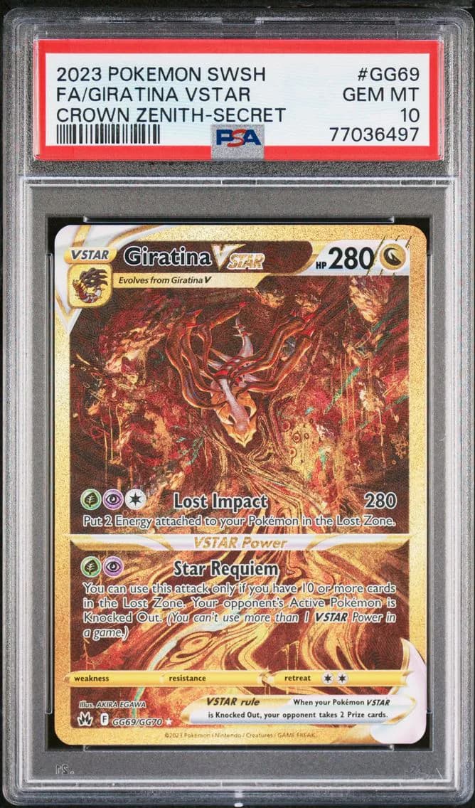 2023 #GG69 Full Art/Giratina Vstar PSA 10 Sword and Shield Crown Zenith Pokemon