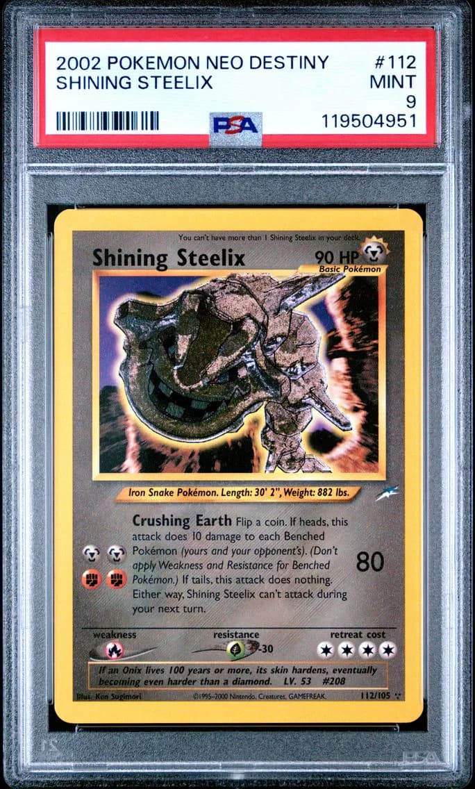 2002 #112 Shining Steelix PSA 9 Neo Destiny Pokemon