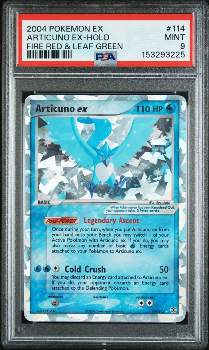 2004 #114 Articuno EX-Holo PSA 9 EX Fire Red & Leaf Green