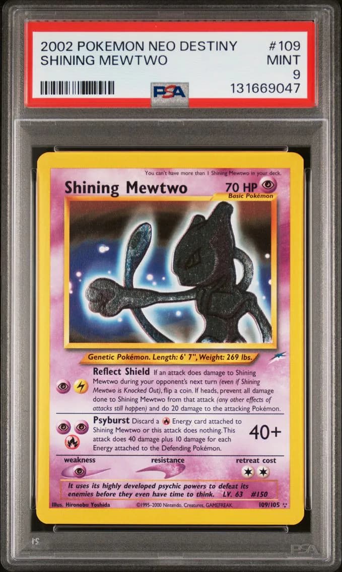 2002 #109 Shining Mewtwo PSA 9 Neo Destiny