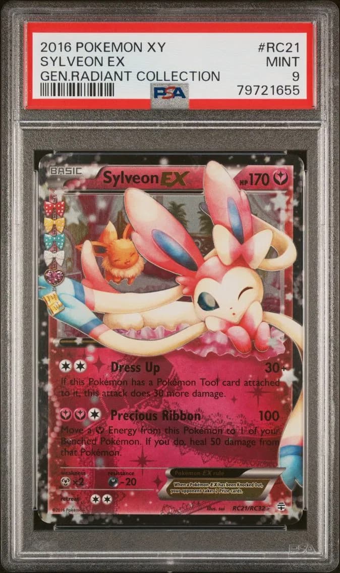 2016 #RC21 Sylveon EX PSA 9 XY Generations Radiant Collection Pokemon