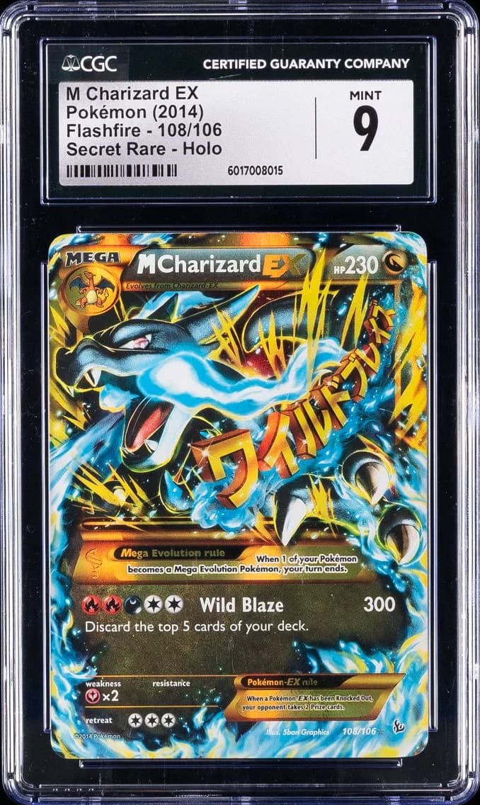 2014 #108 M Charizard EX CGC 9 XY Flashfire Pokemon