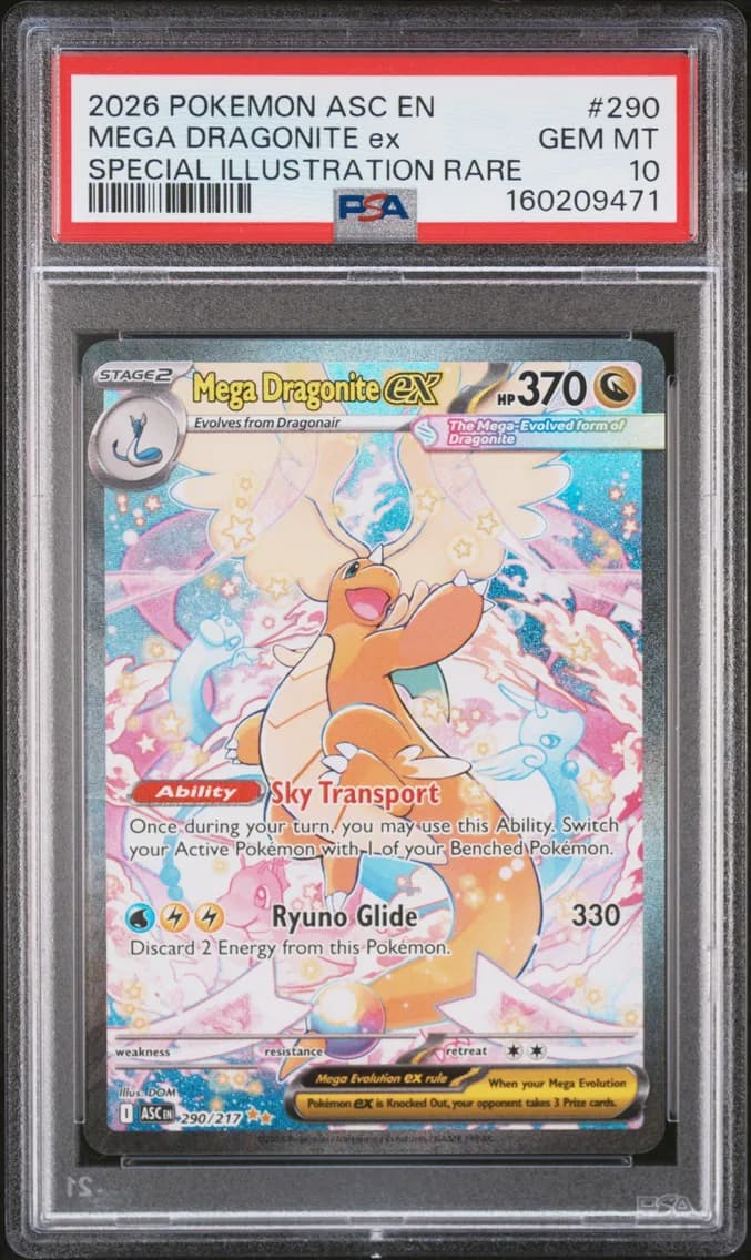 2026 #290 Mega Dragonite EX PSA 10 Asc EN-Ascended Heroes