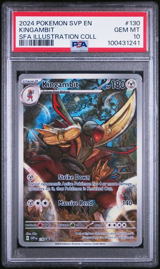 2024 #130 Kingambit PSA 10 Svp EN-SV Black Star Promo Pokemon