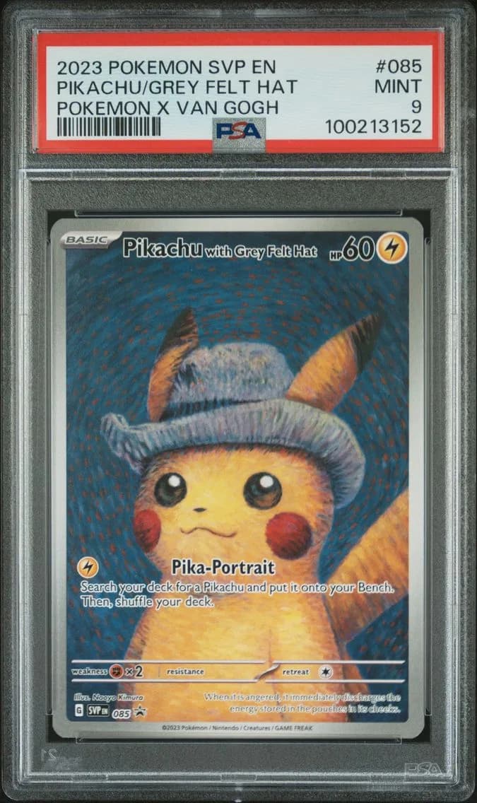 Pikachu with Grey Felt Hat slab