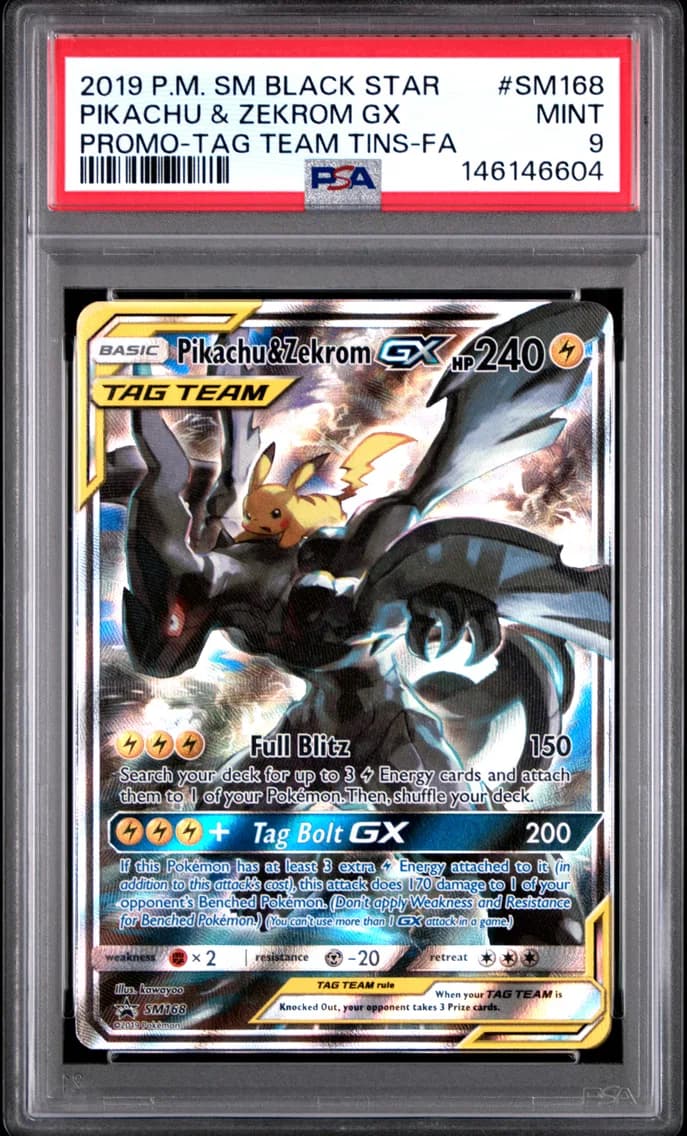 Pikachu & Zekrom-GX slab