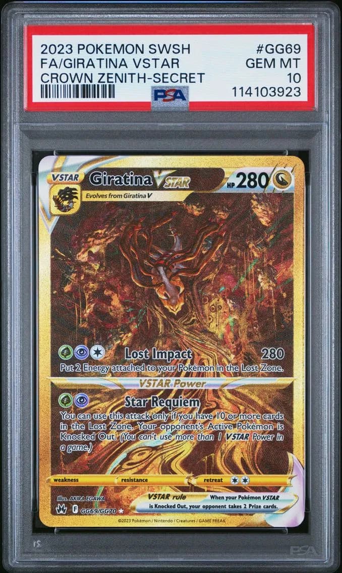 2023 #GG69 Full Art/Giratina Vstar PSA 10 Sword and Shield Crown Zenith Pokemon