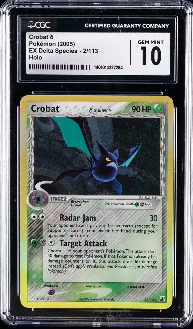2005 #2 Crobat CGC 10 EX Delta Species - English Pokemon