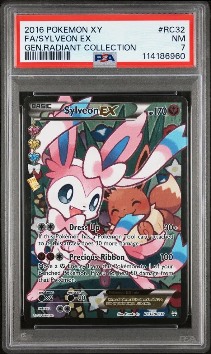 2016 #RC32 Full Art/Sylveon EX PSA 7 XY Generations Radiant Collection Pokemon