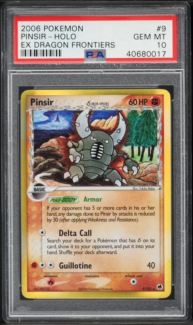 2006 #9 Pinsir-Holo PSA 10 EX Dragon Frontiers Pokemon