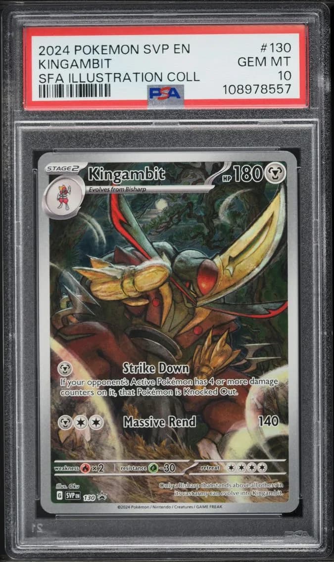 2024 #130 Kingambit PSA 10 Svp EN-SV Black Star Promo Pokemon