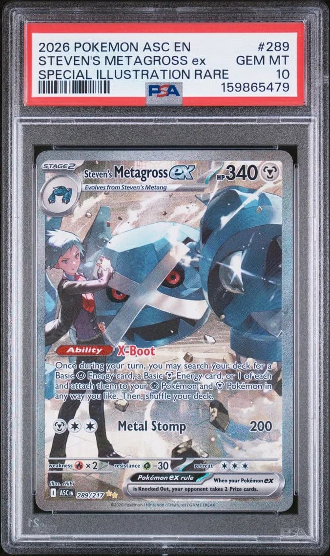 2026 #289 Steven's Metagross EX PSA 10 Asc EN-Ascended Heroes
