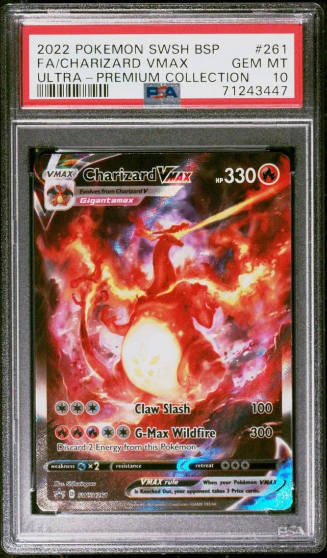 2022 #261 Full Art/Charizard Vmax PSA 10 Swsh Black Star Promo