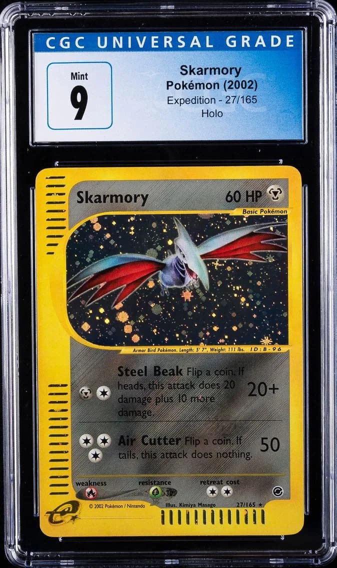 2002 #27 Skarmory-Holo CGC 9 Expedition Pokemon