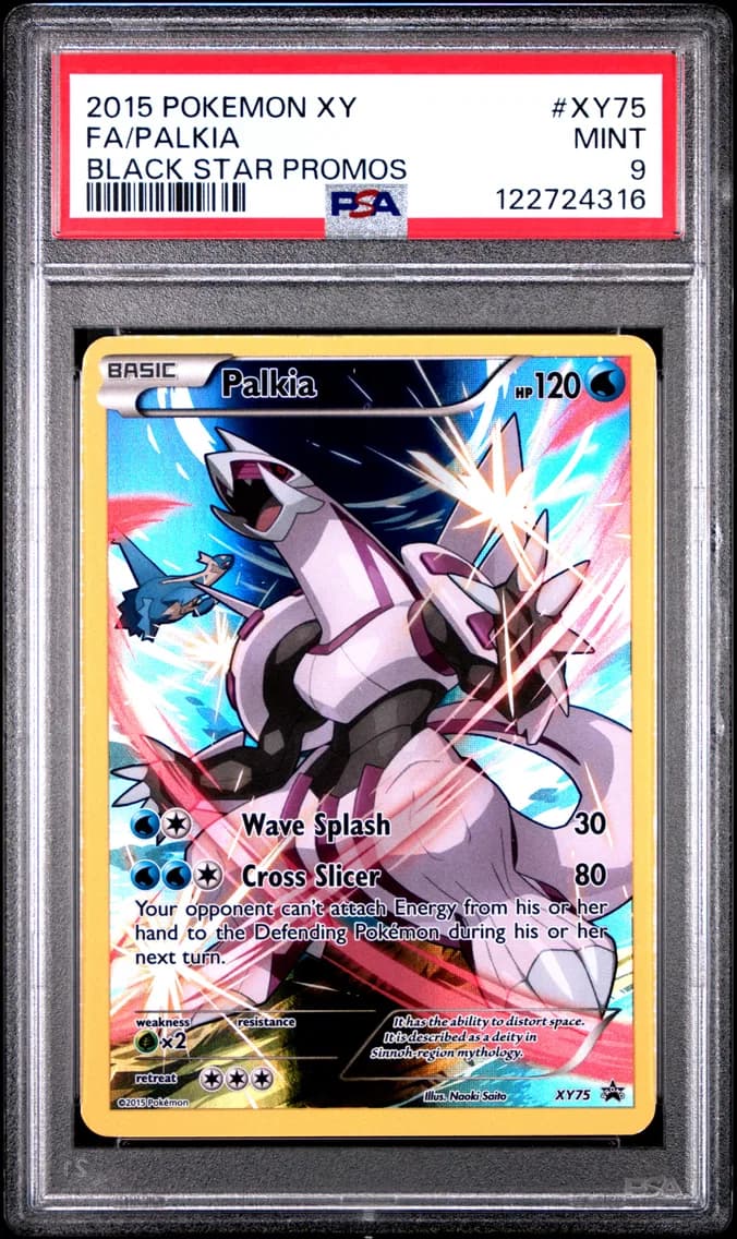 2015 #XY75 Full Art/Palkia PSA 9 XY Black Star Promos