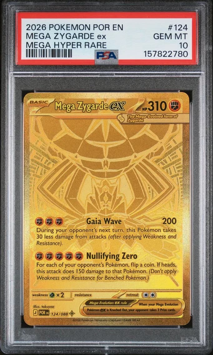 2026 #124 Mega Zygarde EX PSA 10 Por EN-Perfect Order