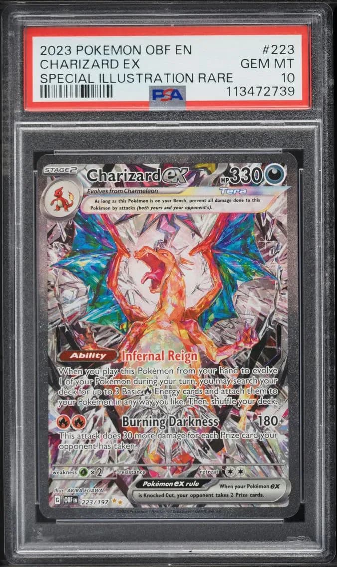 2023 #223 Charizard EX PSA 10 Obf EN-Obsidian Flames Pokemon