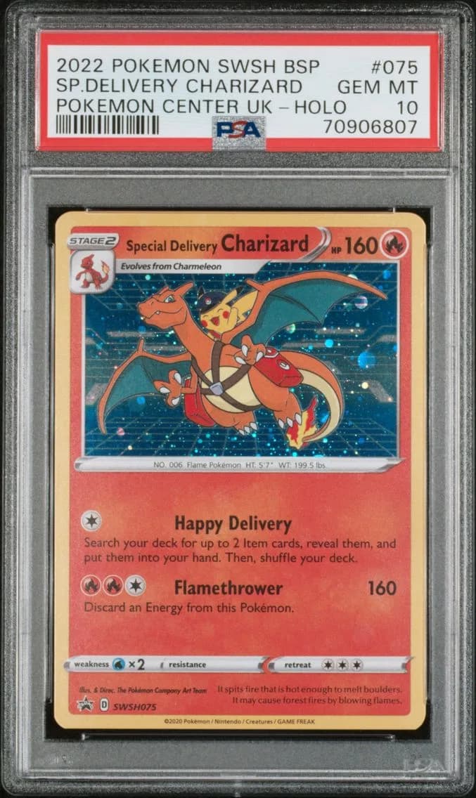 2022 #075 Special Delivery Charizard-Holo PSA 10 Swsh Black Star Promo