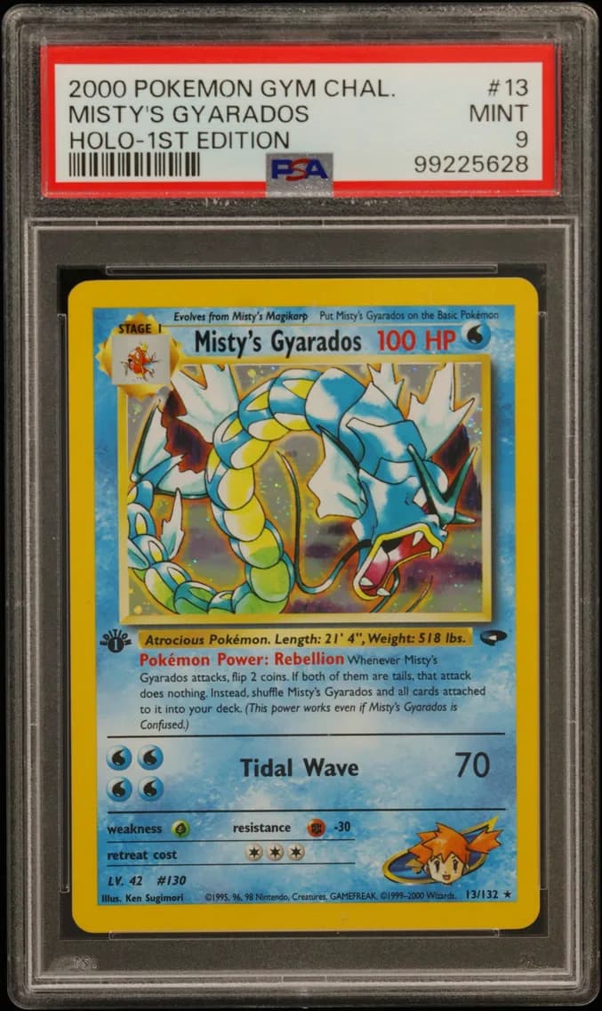 2000 #13 MISTY'S GYARADOS PSA 9 Gym Challenge