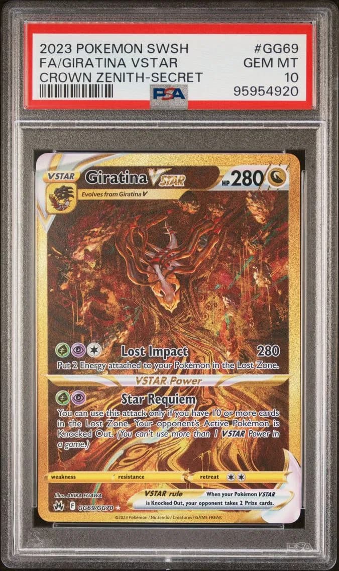 2023 #GG69 Full Art/Giratina Vstar PSA 10 Sword and Shield Crown Zenith