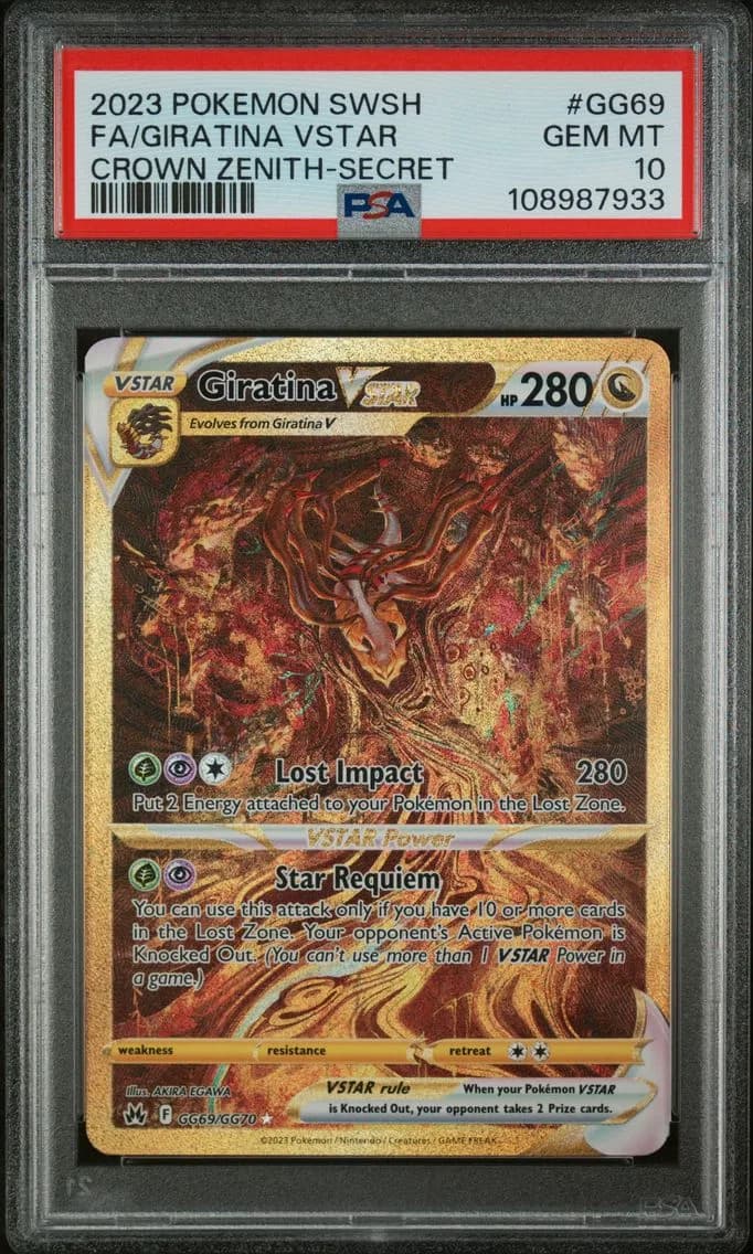 2023 #GG69 Full Art/Giratina Vstar PSA 10 Sword and Shield Crown Zenith