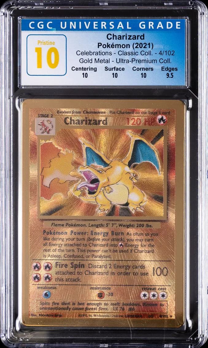 2021 #4 Charizard CGC 10 Pristine Celebrations Ultra-Premium Collection Pokemon