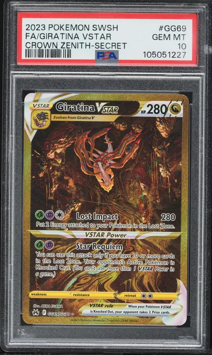 2023 #GG69 Full Art/Giratina Vstar PSA 10 Sword and Shield Crown Zenith Pokemon