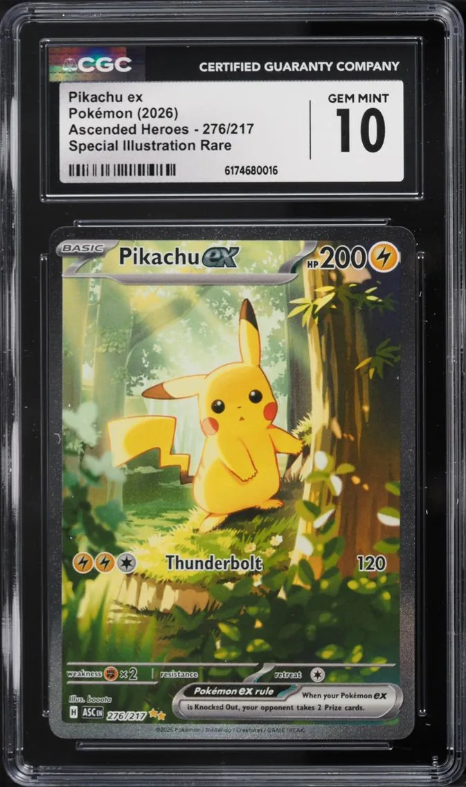 2026 Pokemon Mega Evolution Ascended Heroes SIR Pikachu ex #276 CGC 10 GEM MINT