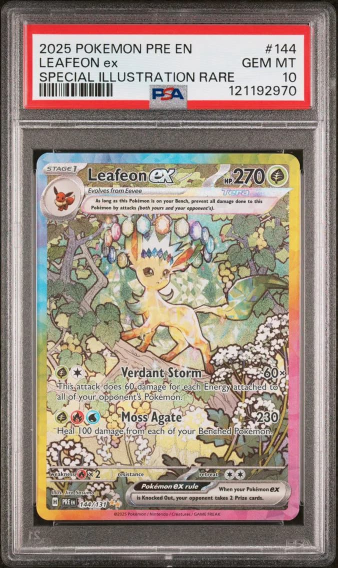 2025 #144 Leafeon EX PSA 10 Pre EN-Prismatic Evolutions Pokemon