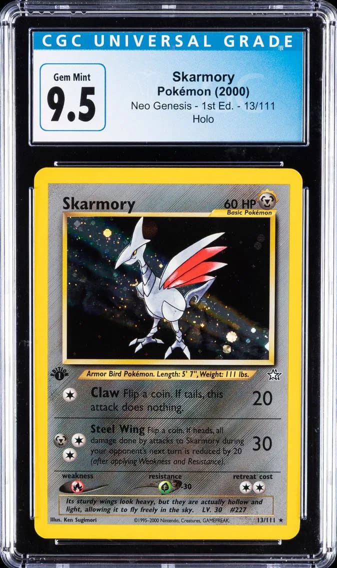 2000 #13 Skarmory CGC 9.5 Pokemon | Neo Genesis 1st Ed. Holo