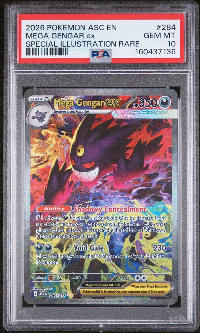 2026 #284 Mega Gengar EX PSA 10 Asc EN-Ascended Heroes